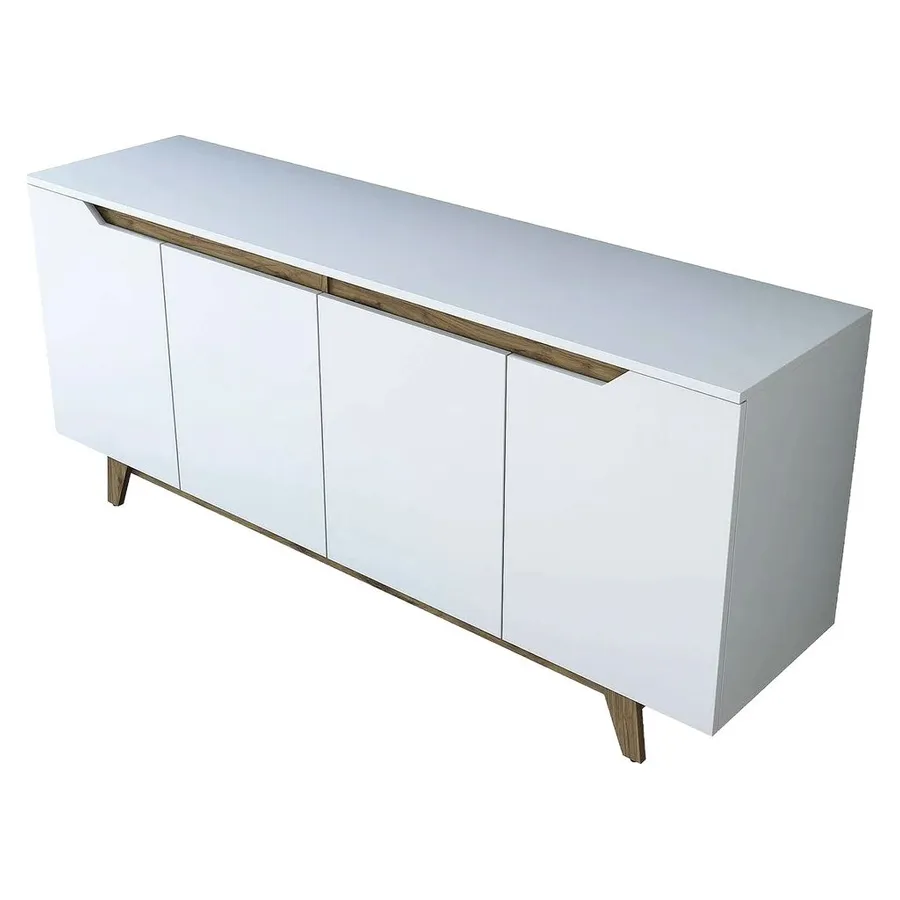 Credenza blanca moderna de 4 puertas