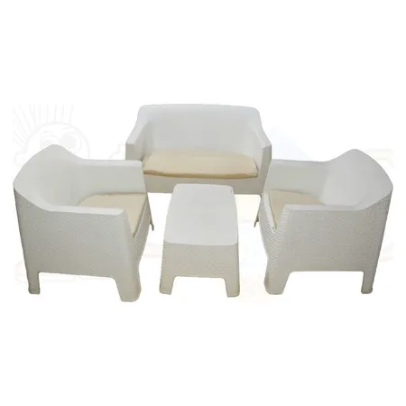 Juego de terraza blanco