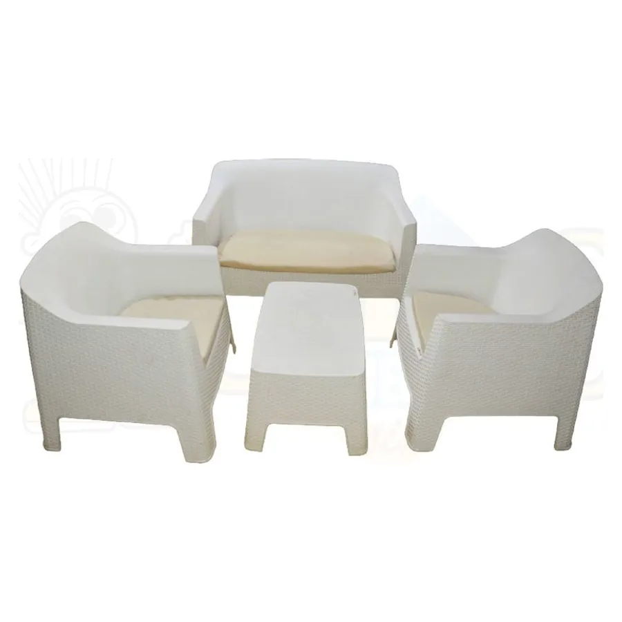 Juego de terraza blanco