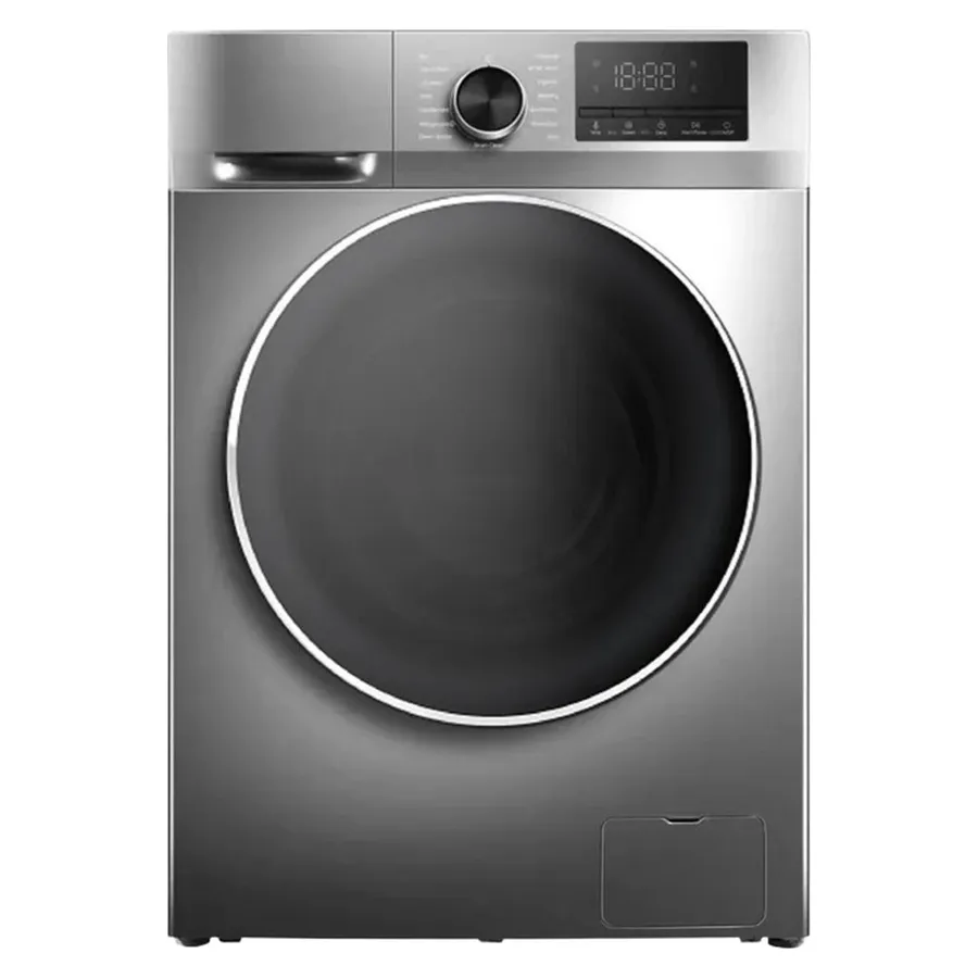 Lavadora de carga frontal gris