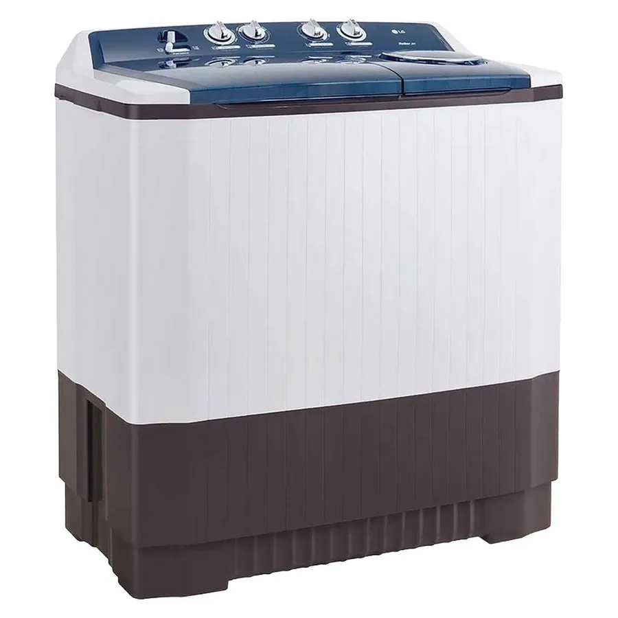 Lavadora semiautomática de doble tina, tapa azul