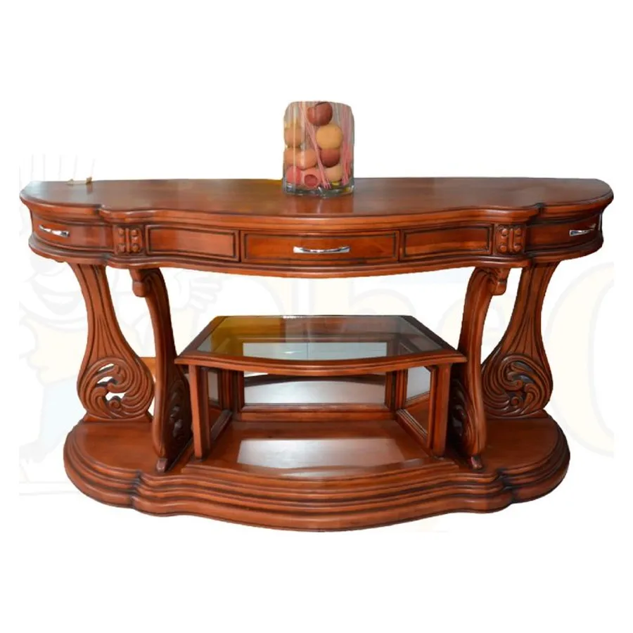 Mesa consola en caoba