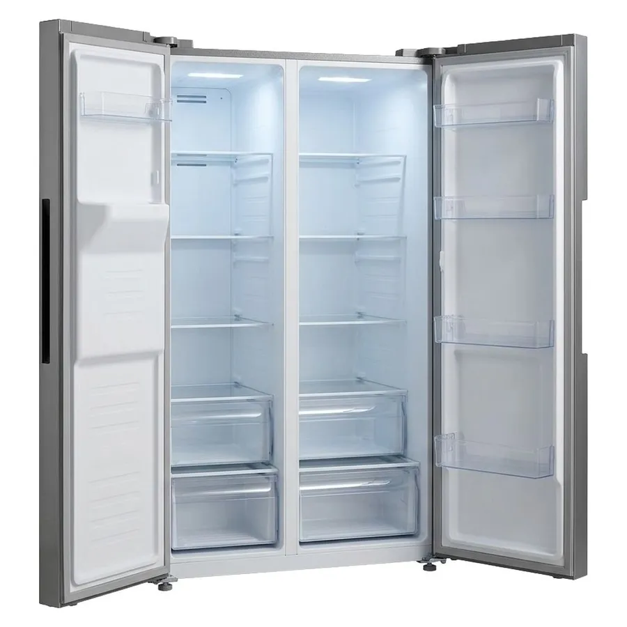 Nevera side by side en acero inoxidable