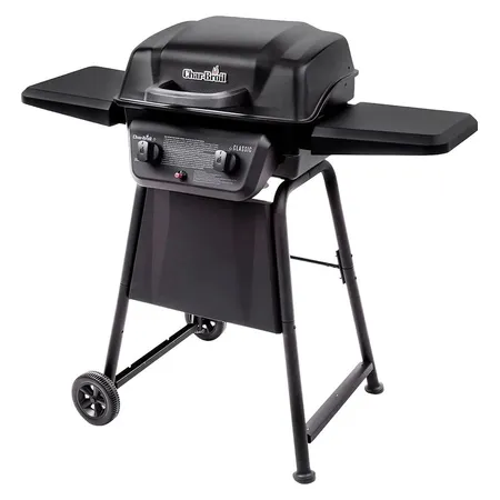 Parrilla de gas Char-Broil con bandejas laterales