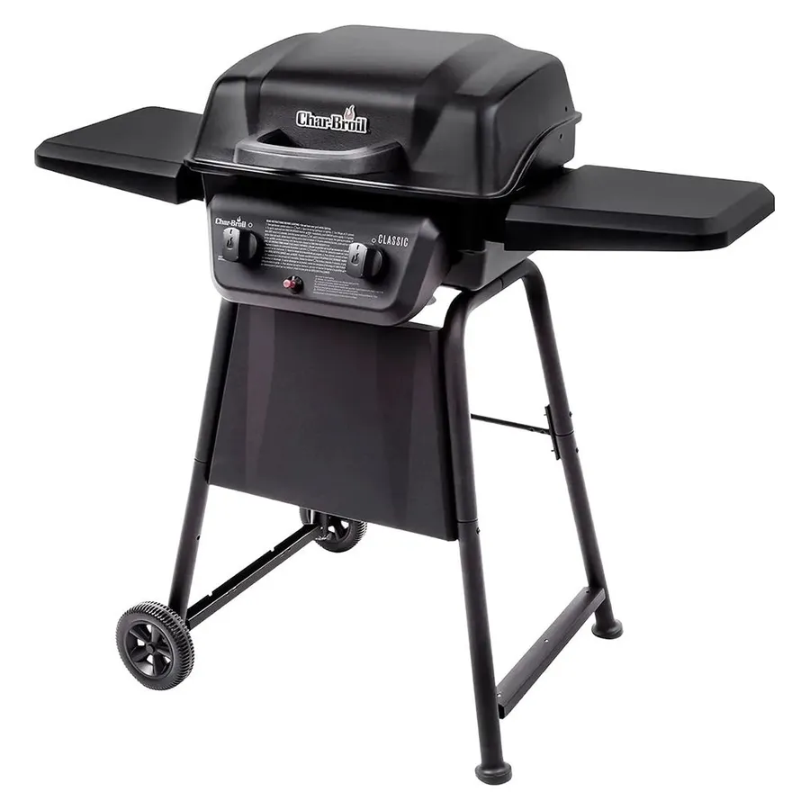 Parrilla de gas Char-Broil con bandejas laterales